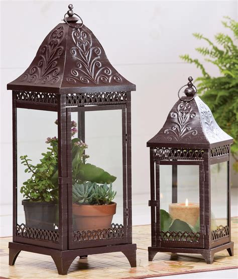 metal house lantern decor|decorative metal candle lanterns.